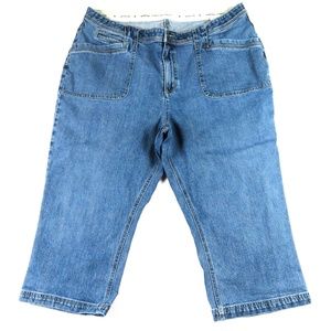 RIDERS Comfort no-gap waistband Capri Crop Jeans Size 22 WM